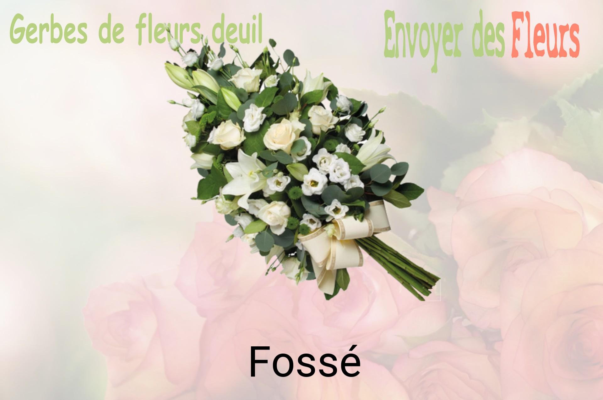 Gerbe de fleurs de deuil livrée à Fossé